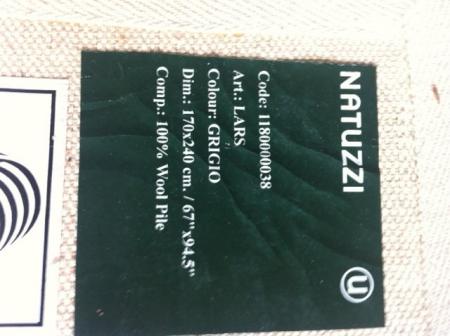 Natuzzi Italia LARS wool rug grey and brown